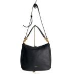 FURLA◆ショルダーバッグ/レザー/BLK/�
