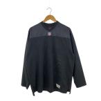 Supreme◆紙タグ/フットボールTEE/長袖カットソー/L/ポリエステル/BLK
