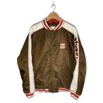 ショッピングstussy STUSSY◆スタジャン/XL/ナイロン/BRW