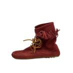 ショッピングMINNETONKA MINNETONKA◆ショートブーツ/US6/BRD/スウェード/425