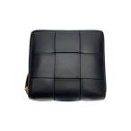 BOTTEGA VENETA◆small cassette compact zip around wallet/2つ折り財布/レザー//