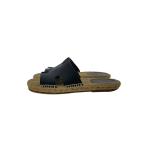 HERMES◆踵シミ、削れ有/エスパドリーユ/アンティグア/サンダル/42/BLK///