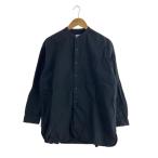 ARMEN◆バンドカラーシャツ/3/コットン/BLK//