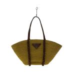 ショッピングカゴバッグ PRADA◆カゴバッグ/--/YLW/無地