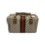 ショッピングモノグラム GUCCI PLUS◆グッチプラス/モノグラムレザーハンドバッグ/--/BEG/総柄/カド擦れ有//