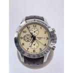 TISSOT◆自動巻腕時計/アナログ/レザー/WHT/BRW/SS/T106427