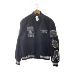 STUSSY◆スタジャン/M/コットン/BLK