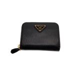 PRADA◆コインケース/レザー/BLK/無地/メンズ/1MM268
