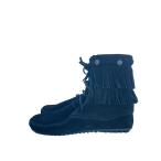 ショッピングMINNETONKA MINNETONKA◆ブーツ/US7/BLK/スウェード/3997610