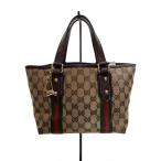 GUCCI◆トートバッグ_シェリー_GGキャンバス/キャンバス/ブラウン