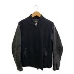 ショッピングスタジャン glamb◆Hugo stadium JKT by SKOOKUM/スタジャン/M/ウール/BLK/GB0320/JKT18