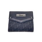 ショッピングdior Christian Dior◆トロッター/つ折り財布/キャンバス/BLK/メンズ