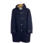 Aquascutum*80s/ полупальто "даффл коут" /46/ шерсть /NVY/ одноцветный 