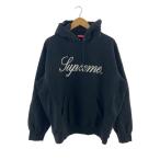 Supreme◆23AW/Raised Script Hooded Sweatshirt/パーカー/L/コットン/BLK