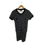 JUNYA WATANABE COMME des GARCONS◆半袖ワンピース/--/ポリエステル/BLK/ドット/JE-T100