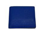 LOUIS VUITTON◆ポルトフォイユ・マルコ NM/2つ折り財布/レザー/BLU/メンズ/M30795/全体的の汚