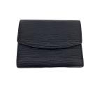 ショッピングエピ LOUIS VUITTON◆ポルト・モネ・サーンプル_エピ/レザー/BLK/メンズ