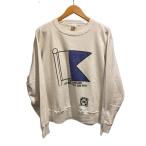 Champion◆Vintage/80s/Abercrombie＆Fitch/アバクロ/フラッグプリントスウェット/SIZE:L