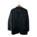 yohji yamamoto POUR HOMME◆03SS/襟裏/隠し薔薇/2Bテーラードジャケット/2/コットン/BLK/無地/HQ-J15-010//