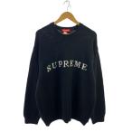 Supreme◆Contrast Logo Sweater/ニット・セーター(厚手)/XL/コットン/BLK
