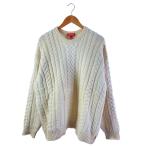 Supreme◆ニット・セーター(厚手)/XL/ウール/IVO/無地