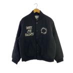 Carhartt◆スタジャン/L/ポリエステル/BLK/I032435