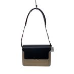 MARNI◆カーフスキントランク/ミディアム/ショルダーバッグ/レザー/BLK/無地/sbmpn09u29//