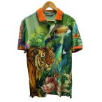 ショッピングGABBANA DOLCE&GABBANA◆ポロシャツ/50/コットン/マルチカラー/アニマル/G8LB0T/動物プリント/虎/鳥