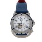 ショッピング自動巻き BULOVA◆マリンスター/自動巻腕時計/デジタル/ラバー/SLV/BLU/SS/98A225