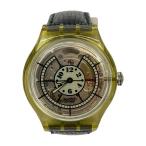 SWATCH◆自動巻腕時計/アナログ/レザ�