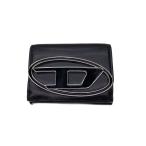 ショッピングdiesel DIESEL◆3つ折り財布/レザー/BLK/無地/メンズ