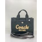 COACH◆トートバッグ/キャンバス/BLK/CP158