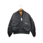 ショッピングkappa kappa◆MA-1/フライトジャケット/S/ナイロン/BLK/kpardmm80m