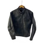 ショッピングschott Schott◆シングルライダースジャケット/38/レザー/BLK