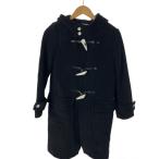 HYKE◆ダッフルコート/1/ウール/BLK/無地/162-17028