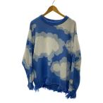 HARSH AND CRUEL◆ダメージ加工/韓流/ニット・セーター(厚手)/L/ウール/IDG/総柄