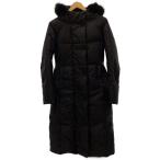 ZARA◆ロングダウンジャケット/XS/ナイロン/BLK/無地