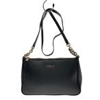 FURLA◆ショルダーバッグ/レザー/BLK/�