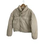 ショッピングzara ZARA◆ダウンジャケット/L/ナイロン/CRM/無地