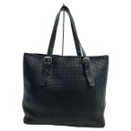 ANTEPRIMA◆トートバッグ/イントレッチオ/無地/ブラック/内側傷、持ち手劣化有り/アンテプリマ