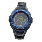 CASIO* солнечный наручные часы *G-SHOCK/ цифровой / нержавеющая сталь / голубой / черный / потертость есть / Casio //