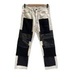 ショッピングGARCONS COMME des GARCONS HOMME PLUS◆スラックスパンツ/パッチワーク/S/コットン/ホワイト/PK-P035/AD2012//