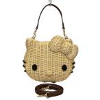 KIS DESIGN◆×Hello Kitty/サンリオキャラクターズ/ハローキティラタンバッグ/ラタン/ベージュ