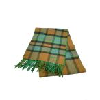 HERMES◆マフラー/カシミア/GRN/チェック/レディース