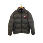 ショッピングTOMMY TOMMY JEANS◆ダウンジャケット/ウォッシュド加工/L/ポリエステル/GRY
