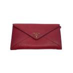 ショッピングPRADA PRADA◆長サイフ/牛革/PNK/無地/レディース