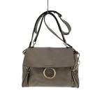 ショッピングchloe Chloe◆ショルダーバッグ/レザー/BEG/無地/内側汚れ有
