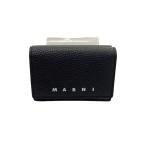 ショッピングMARNI MARNI◆3つ折り財布/レザー/BLK/無地/レディース/PFMI0067U0/マルニ