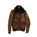 ショッピングschott Schott◆G-1 フライトレザージャケット ファーライナー付き/34/ブラウン/レザー
