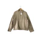 AURALEE◆ELASTIC HIGH GAUGE SWEAT HALF ZIP/スウェット/3/コットン/BEG/A20AP01NU